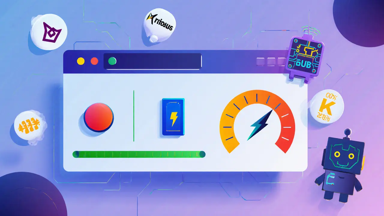 Dashboard mit Stop‑Loss‑Regler, Auto‑Top‑Up‑Schalter, Liquidations‑Puffer‑Anzeige und KI‑Risiko‑Roboter.