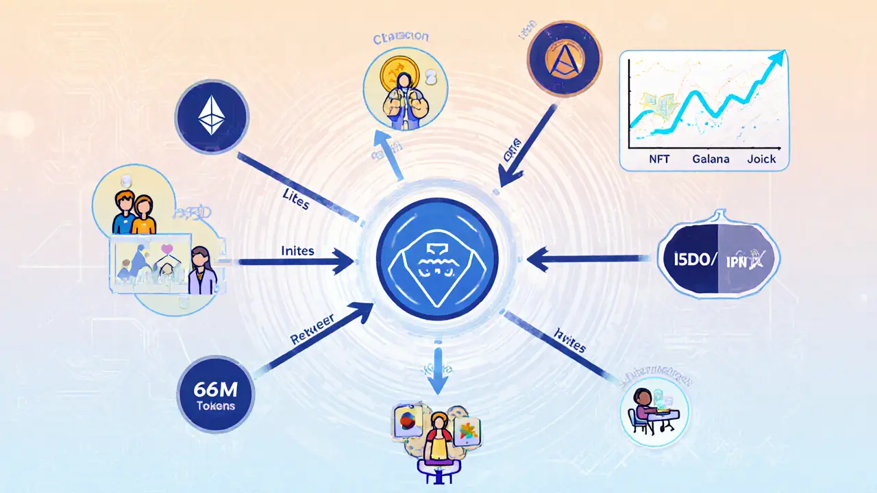 Blockchain-Gaming-Ökosystem mit GamesPad-Zentrum und Community-Aufgaben