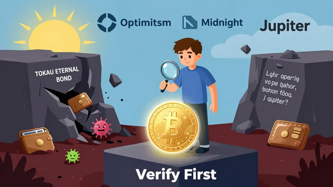 Benutzer sichert sich mit Prüfung, während falsche Airdrops in einen Abgrund stürzen.