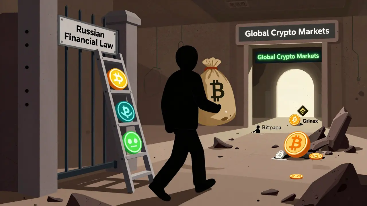 Nutzer umgeht russische Krypto-Verbote über P2P-Plattformen, um auf globale Kryptobörsen zuzugreifen.