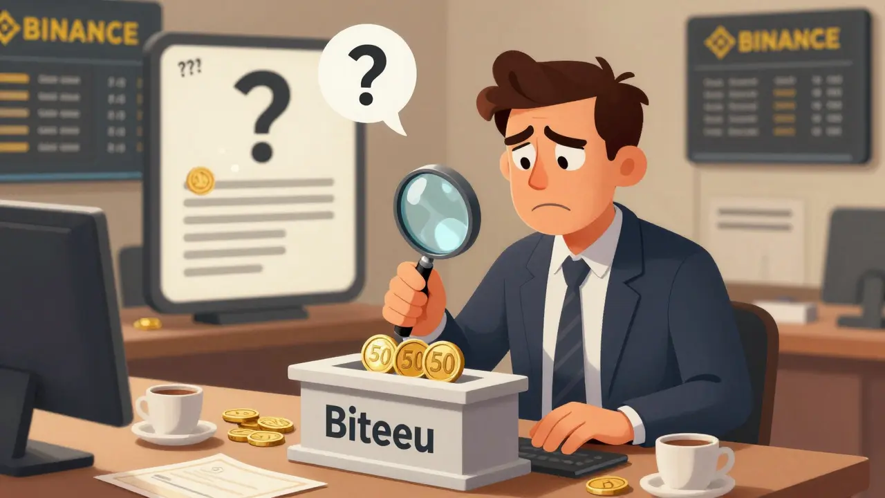 Investor vor einer begrenzten Krypto-Auswahl neben riesigen Konkurrenten, Gebühren sind unklar.