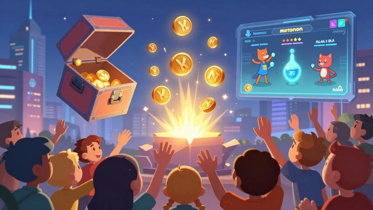 Die Maye Musk Mystery Box öffnet sich und verteilt NFTs und RACA-Tokens an eine begeisterte Community.