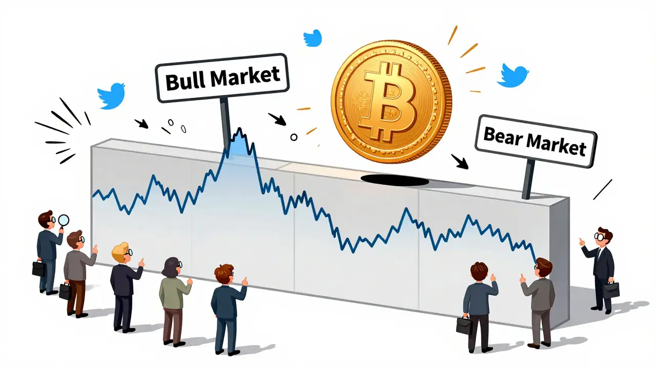 Eine massive 200-Tage-SMA als Wand, die Bitcoin vor Bärenmärkten schützt, während Händler zustimmend zuschauen.