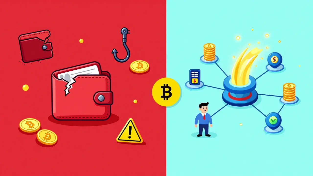 Sichere versus unsichere Krypto-Szenarien im Vergleich