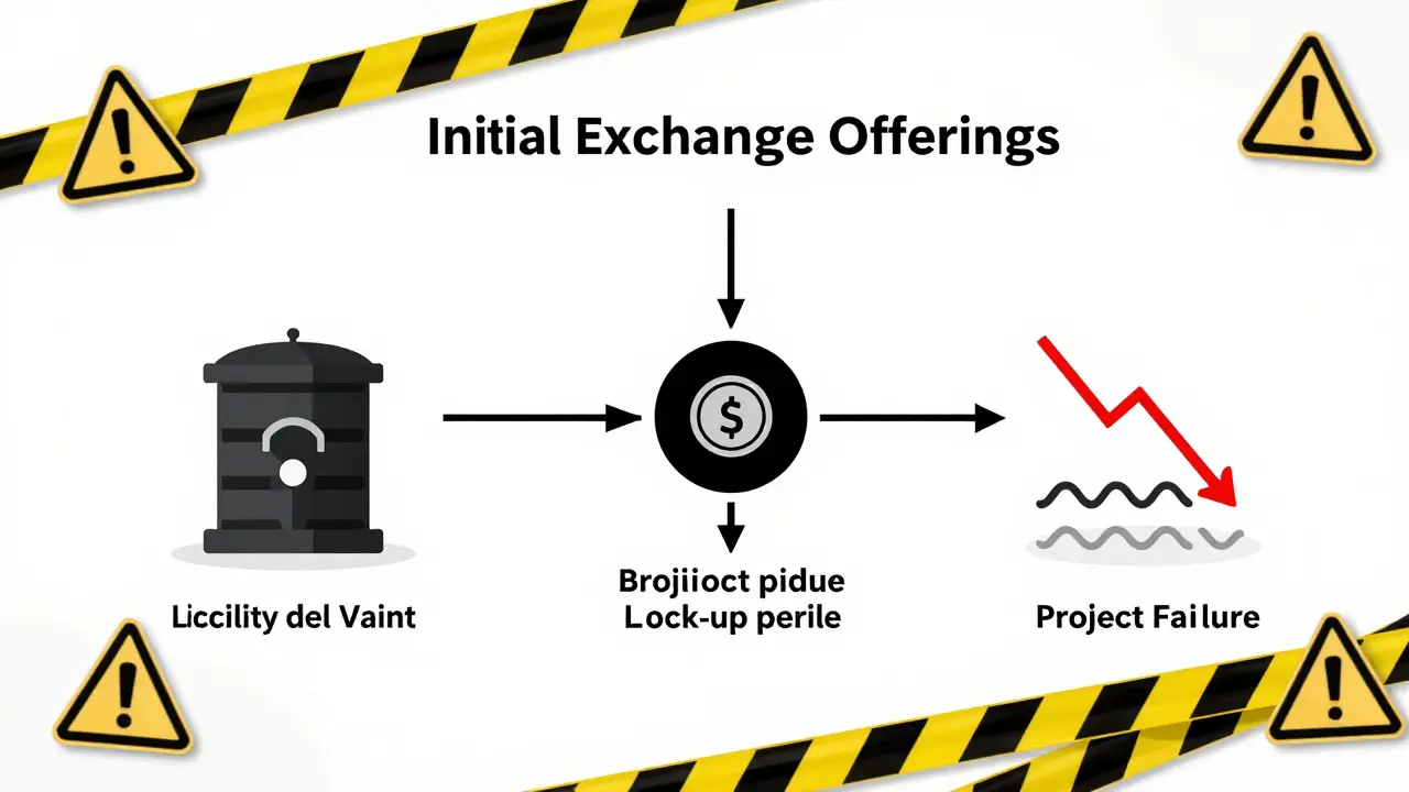 Diagramm der Risiken bei Initial Exchange Offerings (IEOs)