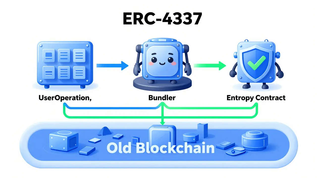 Schematische Darstellung der ERC-4337-Architektur