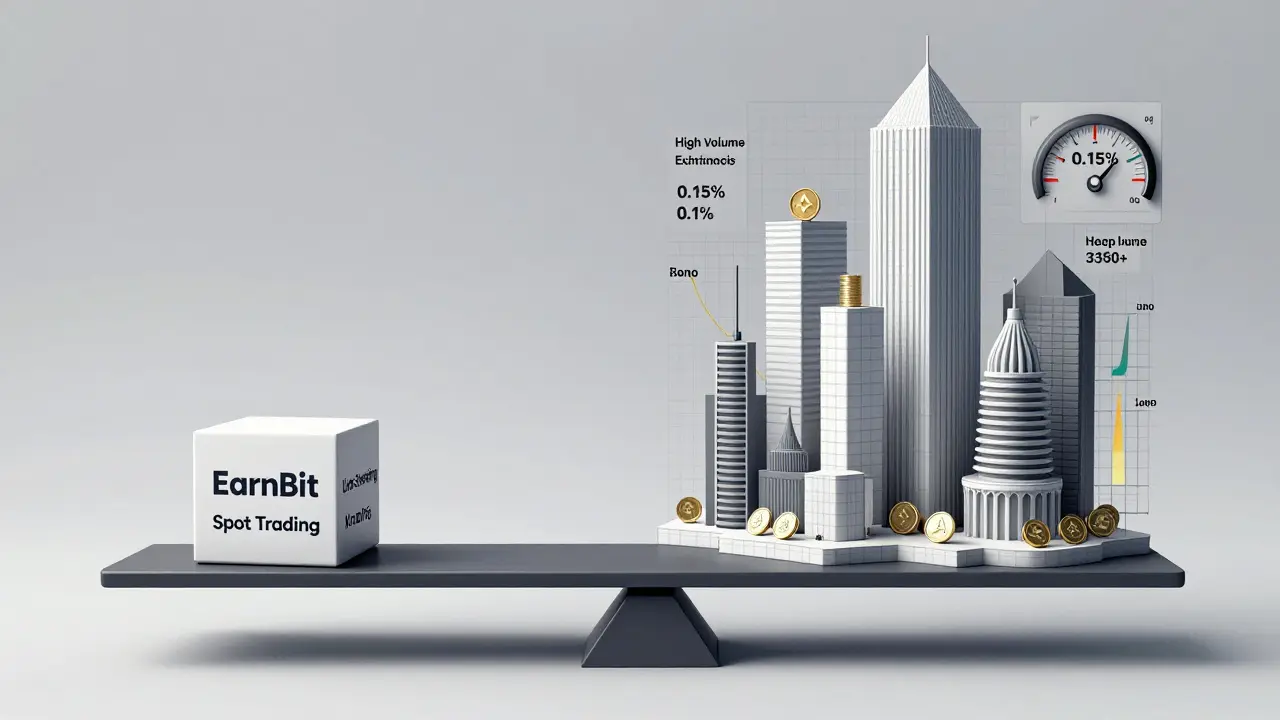 Vergleichsgrafik der Liquidität und Funktionen von Krypto-Börsen