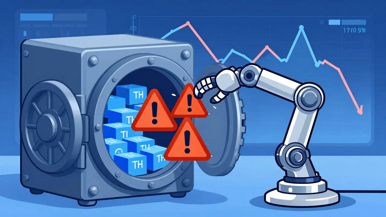 Automatisierter Liquidationsprozess durch Smart Contracts dargestellt