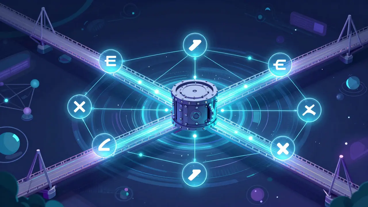 Dezentrales Netzwerk zur sicheren Übertragung von Cross-Chain-Daten