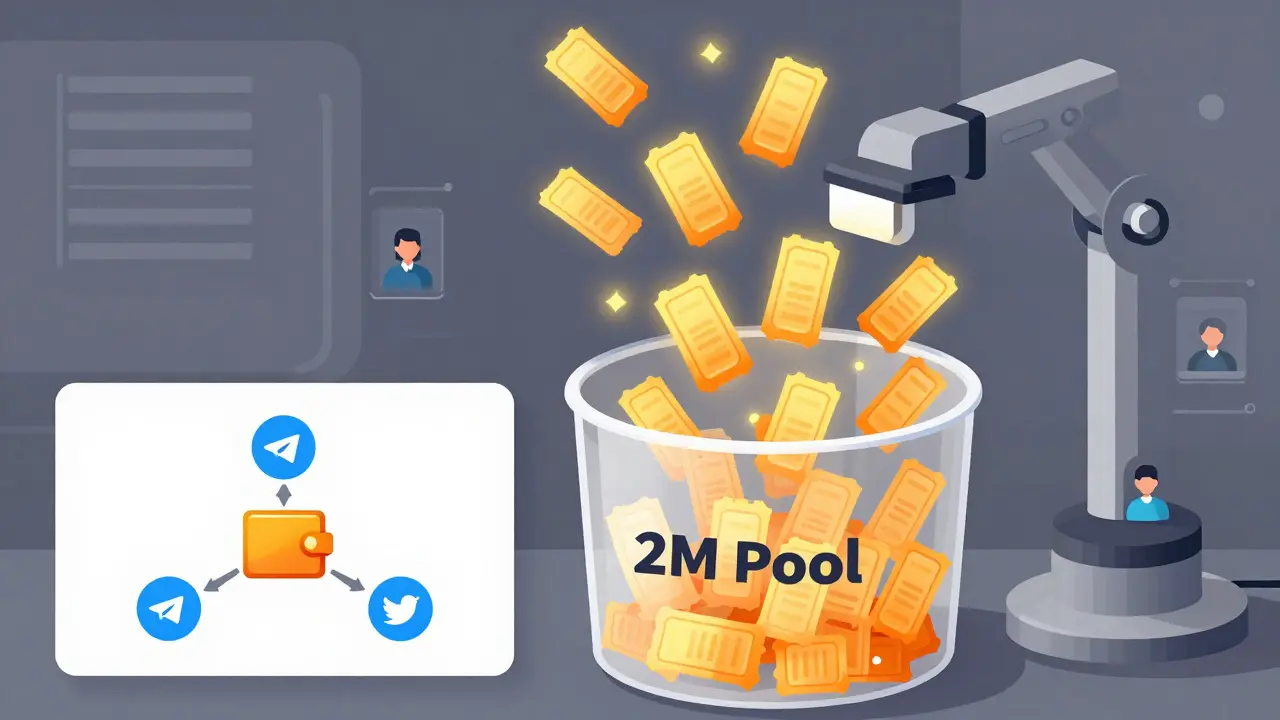 Illustration des Ticket-basierten Airdrop-Verteilungssystems