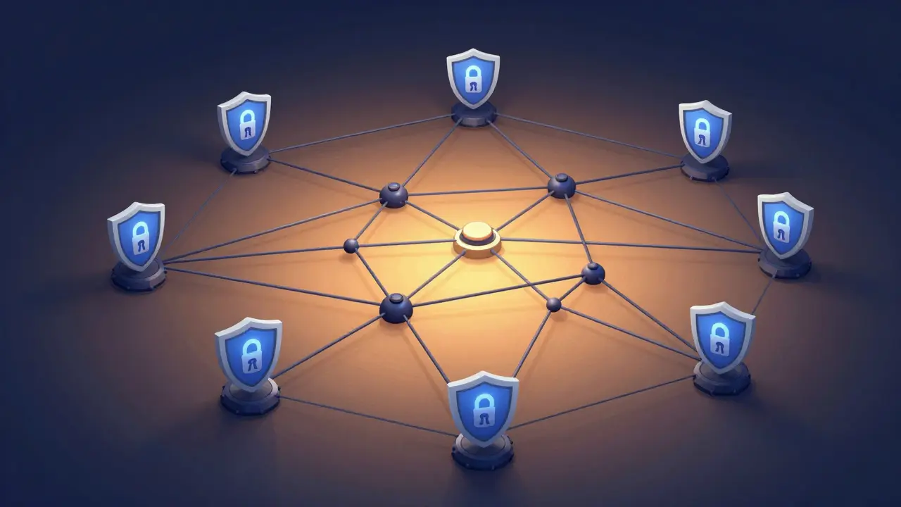 Resilientes Netzwerk-Mesh, das Ausfälle einzelner Knoten kompensiert
