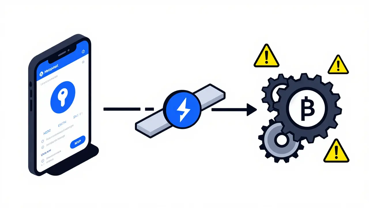 Schematische Darstellung des Kaufprozesses über dezentrale Börsen wie Uniswap