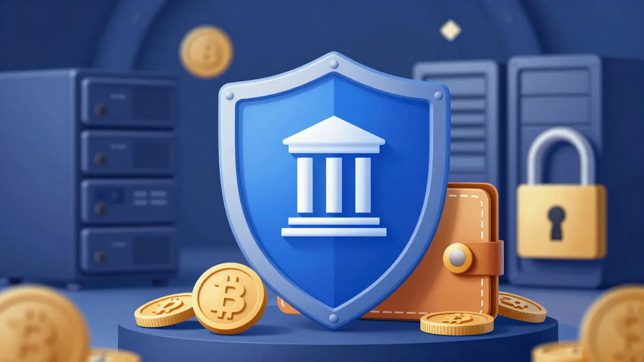 Symbolische Darstellung von Sicherheit und Regulierung bei Krypto