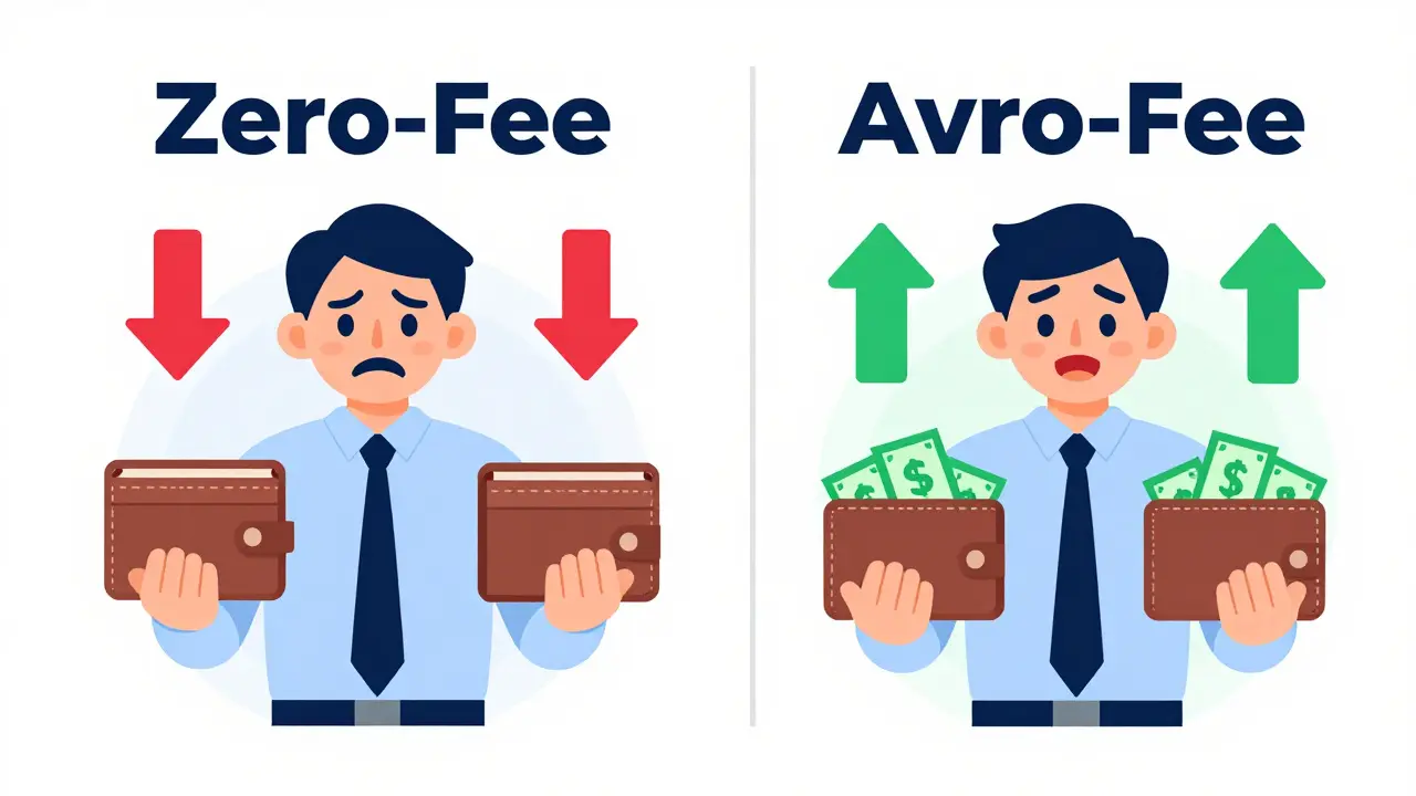Vergleich der Gebührenstruktur: Zero-Fee bei Gewinn vs. traditionelle Modelle