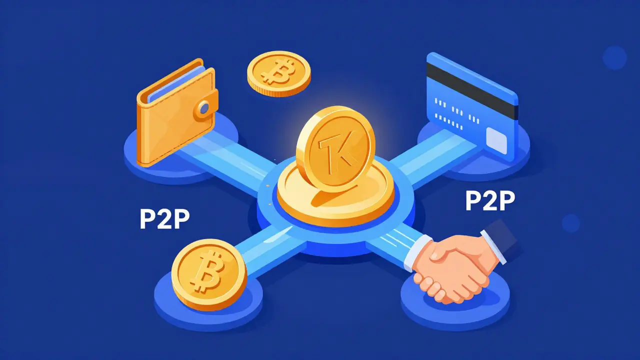 Illustration des TKC-Ökosystems mit Wallet und Karte