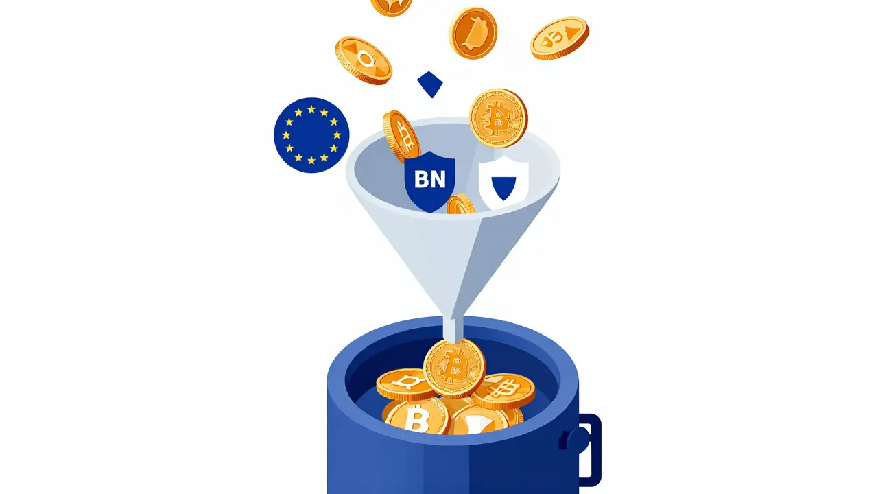 Illustration: Filterprozess für Krypto-Token gemäß Regulierungsstandards