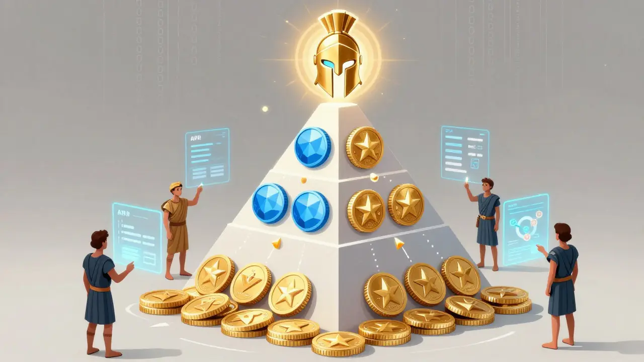 Token-Struktur und Governance-Pyramide