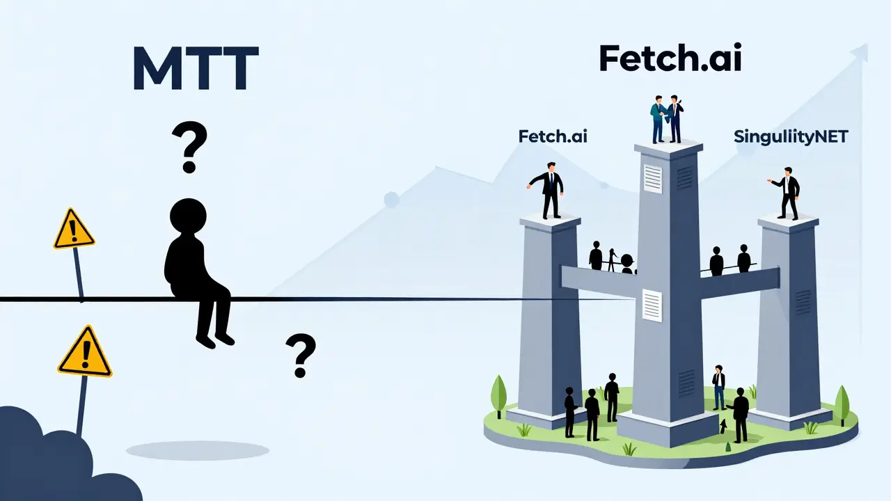 Vergleich instabiler MTT-Token mit etablierten KI-Krypto-Projekten
