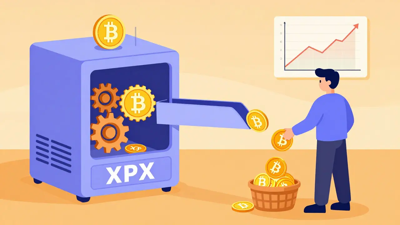 BTC-Staking-Mechanismus: XPX hinterlegen, Bitcoin erhalten