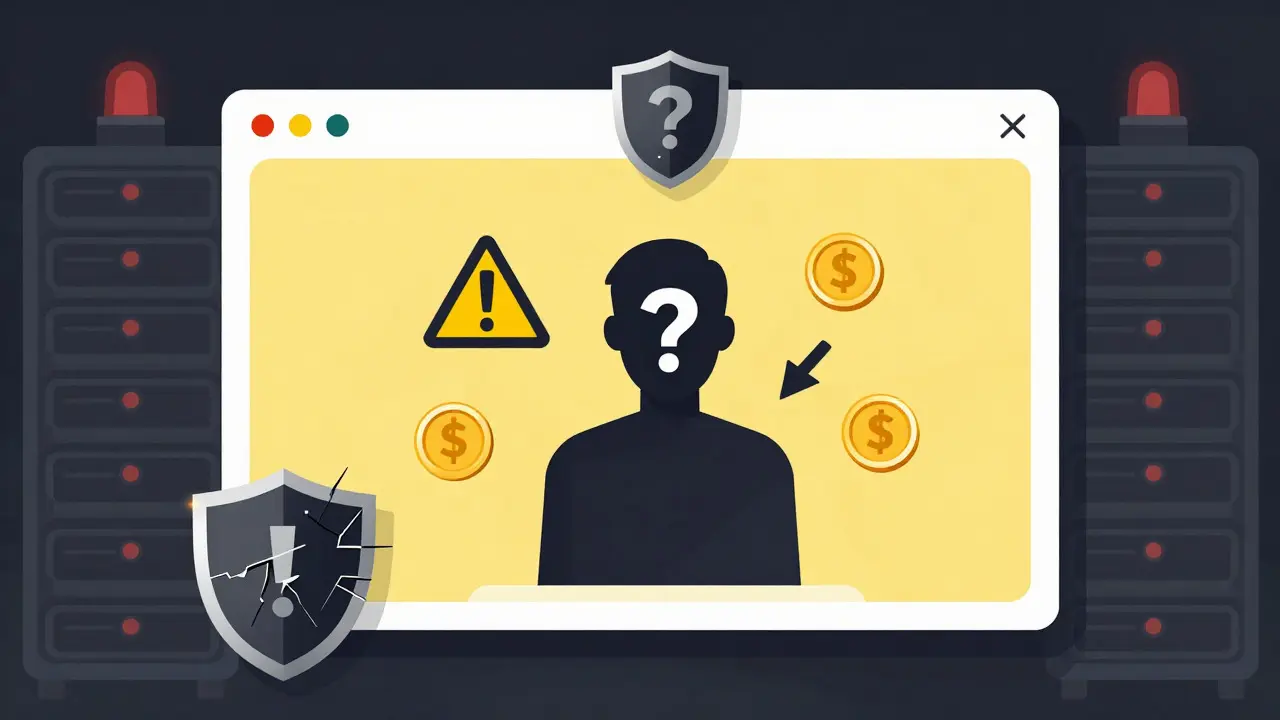 Illustration von Sicherheitsrisiken und Anonymität bei der Kryptobörse