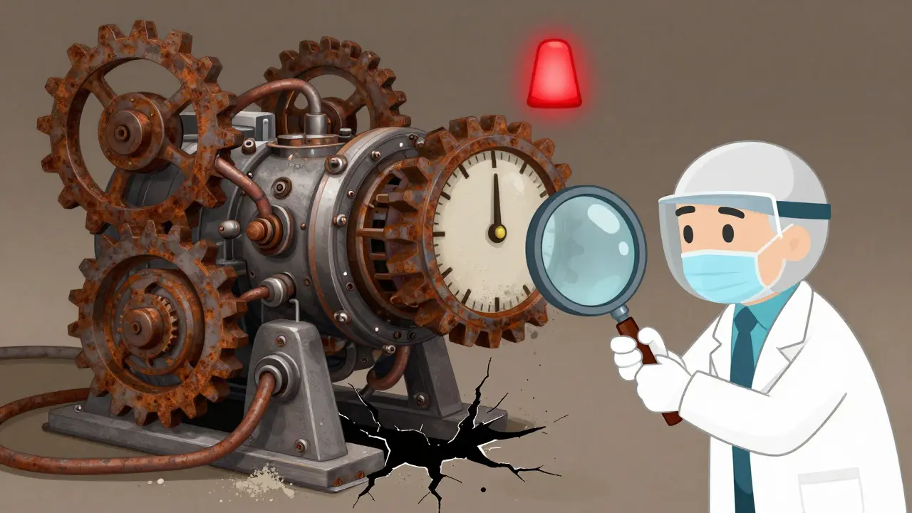Schematische Darstellung von Entwicklungsstagnation und Projektrisiken