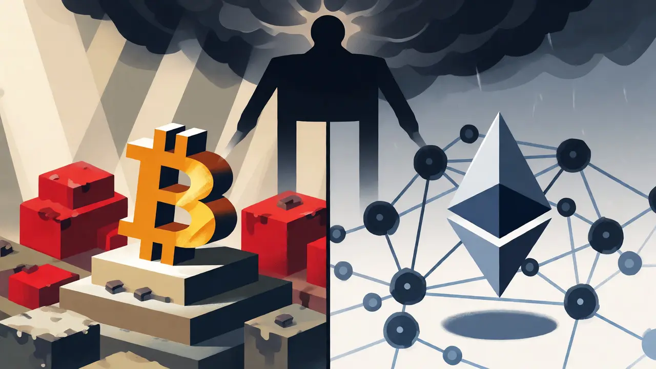 Vergleich von Bitcoin und Ethereum unter der Bedrohung eines quantenmechanischen Angriffs.